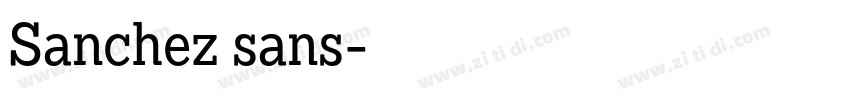 Sanchez sans字体转换